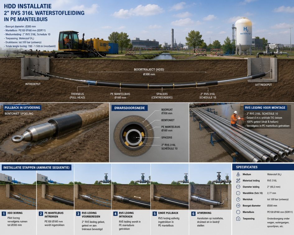 Hystream hydrogen pipeline concept